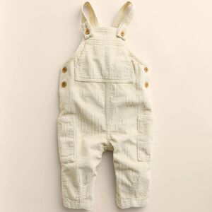 NWT!! 3T UNISEX- Cream Corduroy Jumper/Overalls with Pockets